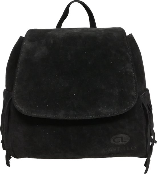 Castillo Suede Vibes Leren Franje Rugzak - Zwart | bol.com