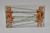 Bijstekers - Cb. 12 Dragonflies/stick 7cm Orange