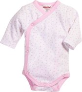 Schnizler Romper Wrap Body Ster Junior Roze/wit Maat 56