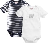 Playshoes Romper Walvis Korte Mouw Navy/wit 2 Stuks Mt 50/56