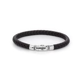 Rebel and Rose Half Round Braided Armband RR-L0061-S-M (Lengte: 19.50 cm)