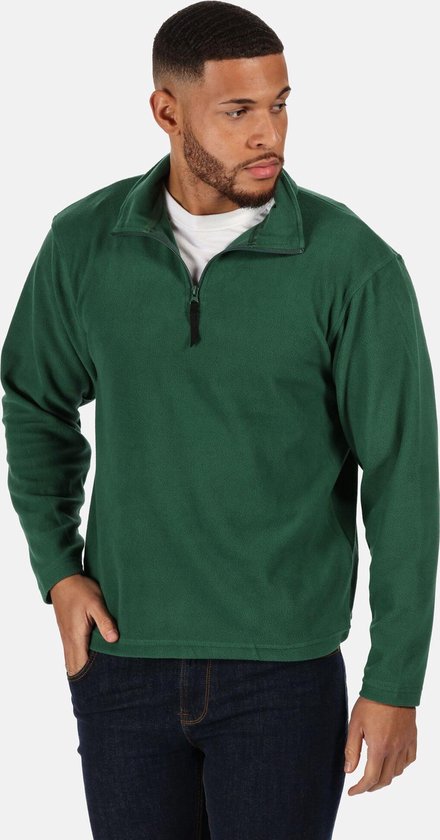 Flessen Groen dunne fleece trui met halve rits merk Regatta maat 2XL