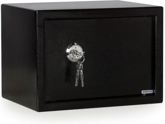 Maan Voorzitter Teken een foto Securata Kluis met sleutel - Medium - Zwart - 35 x 25 x 25 cm - Prive Kluis  met sleutel | bol.com