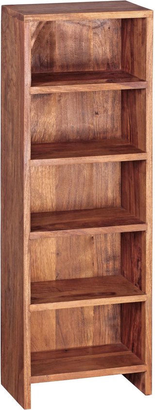 boekenkast met 5 laden - Massief sheesham hout Donkerbruin | bol.com