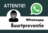 Bord WhatsAppBuurtPreventie - met gaatjes en ophangset