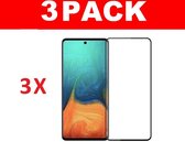 3x Samsung Galaxy A71 glas screenprotector tempered glass (Full Cover)