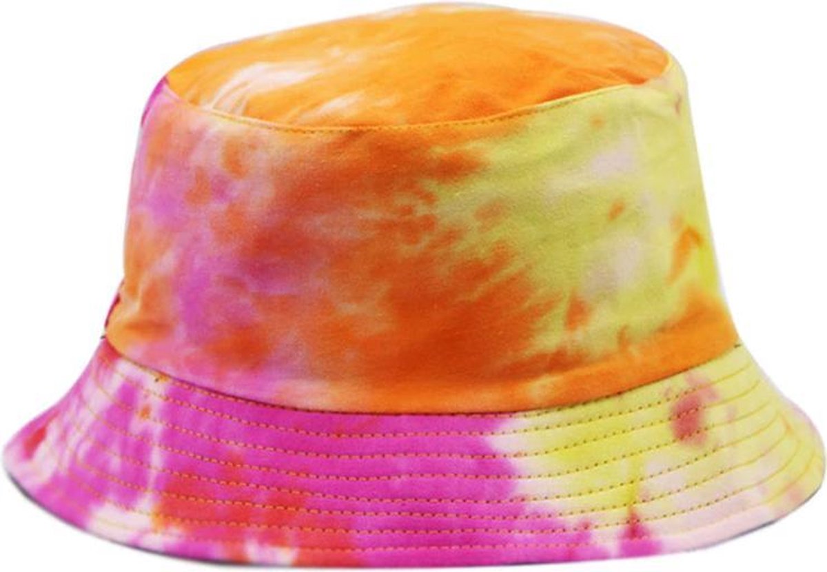 Hand Embroidered Accessoires Hoeden & petten Vissershoeden Tie Dyed Bucket Hat 