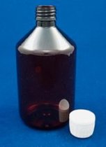 Apothekersfles (PET) - 1 liter - voor vloeistoffen en oliën