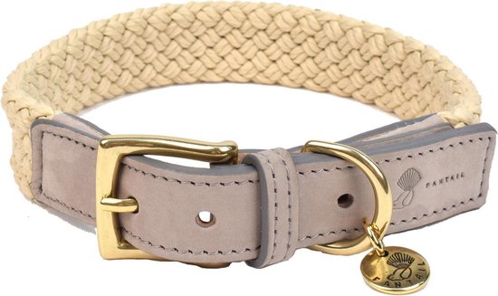 Fantail Halsband Tau Grijs - Hondenhalsband - 45 cm