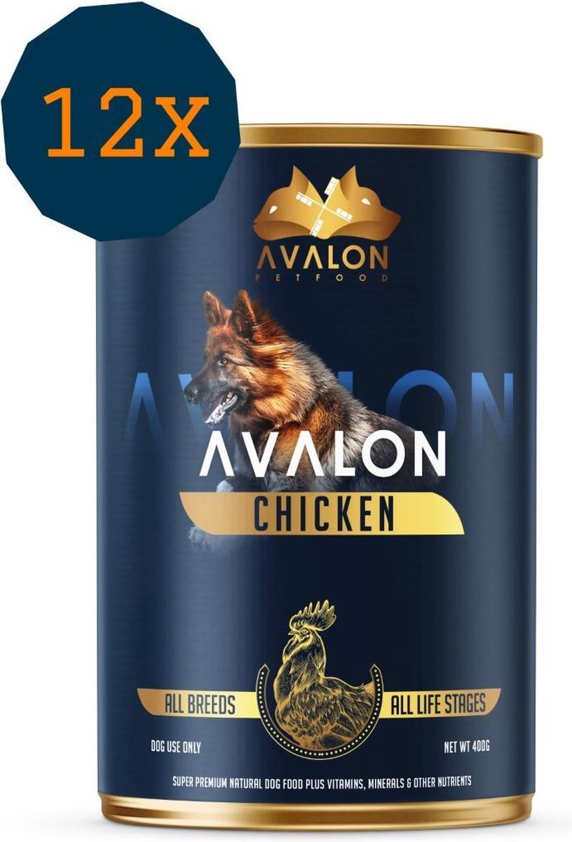 Avalon Dog Chicken hondenvoer - 12 x 410 g