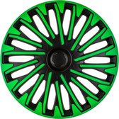 AutoStyle 4-Delige Wieldoppenset Soho 13-inch zwart/groen