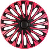 AutoStyle 4-Delige Wieldoppenset Soho 15-inch zwart/roze