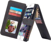 CaseMe Retro Wallet Case iPhone 6s Plus / 6 Plus - Zwart