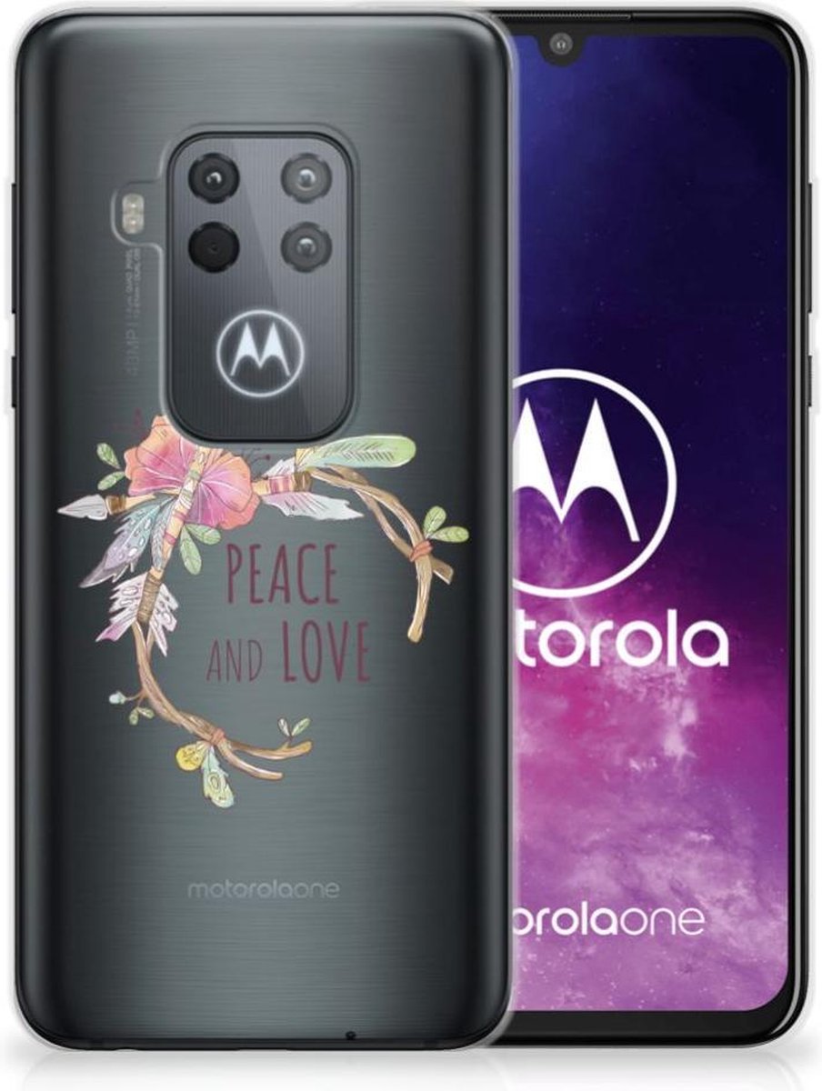 Motorola One Zoom Telefoonhoesje met Naam Boho Text
