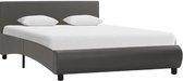Bedframe Grijs Kunstleer (Incl LW Anti kras Vilt) 120x200 cm - Bed frame met lattenbodem - Tweepersoonsbed Eenpersoonsbed