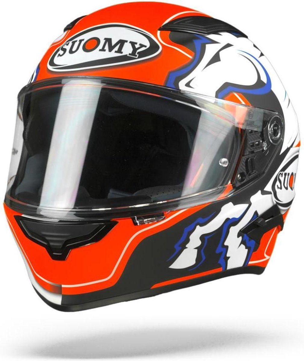 Suomy Speedstar Zerofour Mat Rood Wit Zwart Integraalhelm - Motorhelm - Maat S