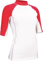 Waimea UV Shirt Vrouwen - Korte Mouw - Fuchsia/Wit/Grijs - 36