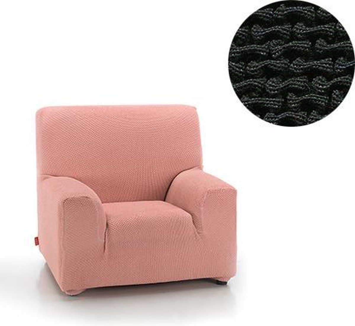 Belmarti Fauteuilhoes Milan 70cm tot 110cm breed Zwart - Premium bi-stretch stof - horizontaal en verticaal rekbaar - antistatisch en ademend katoen