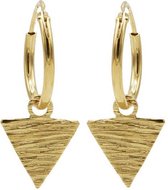 Karma Symbols oorbel triangle wood Goud-M2029