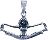 Zilveren Yoga ketting hanger - gespreid