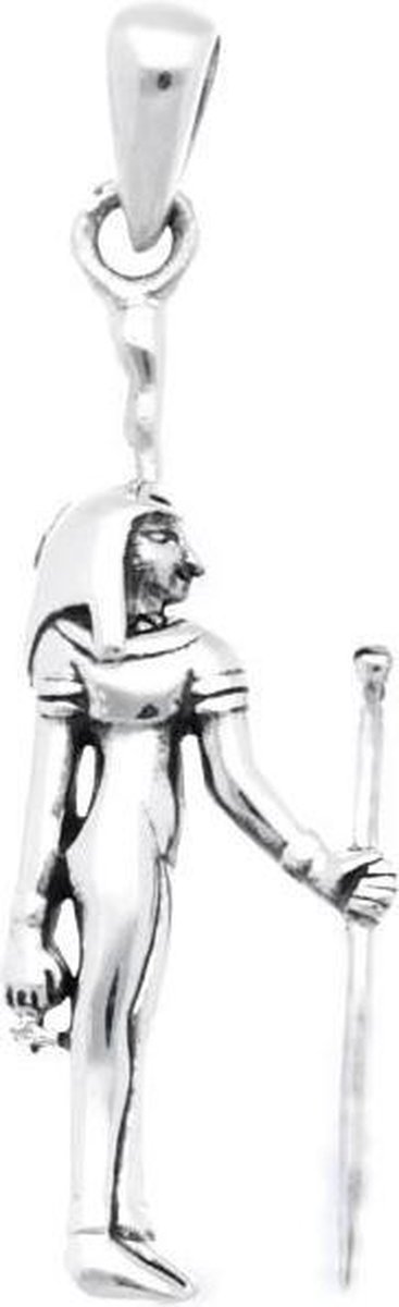 Zilveren Egyptische Godin Maät kettinghanger