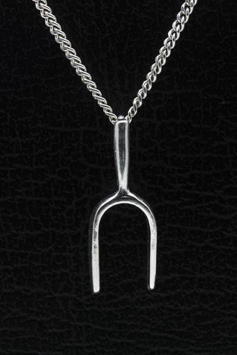 Zilveren Stemvork ketting hanger
