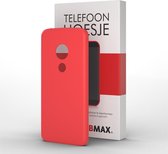 BMAX Hoesje Rood geschikt voor Motorola Moto G6 Play / Dun en beschermend telefoonhoesje / Case