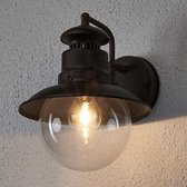 Lindby eddie - Wandlamp - 1 lichts - D 25 cm - Roestbruin