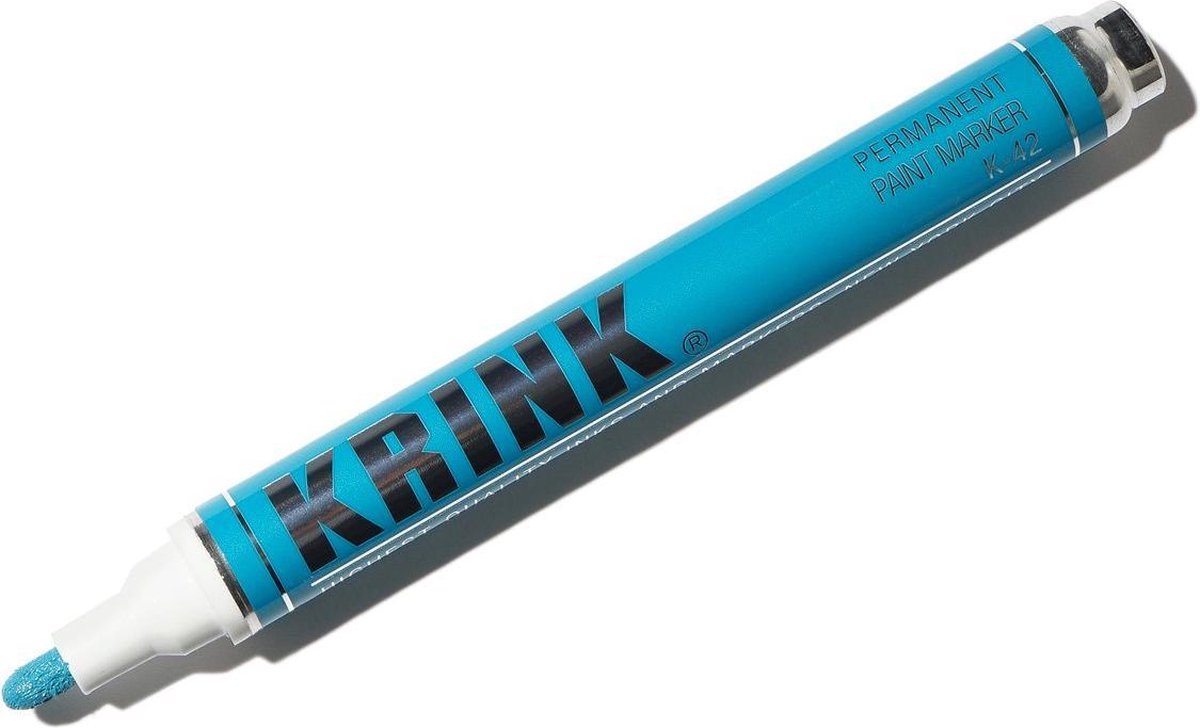 Krink K-42 Turquoise 3mm Verfstift - 10ml permanente alcoholbasis Inkt in metalen body