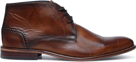 Fluchos Heren Veterboot Suede Wax Bruin - CityShoes.nl by Brossois