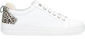 Manfield - Dames - Witte sneakers met panterprint details - Maat 37