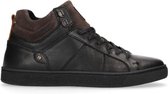 Manfield - Heren - Zwarte hoge sneakers - Maat 43