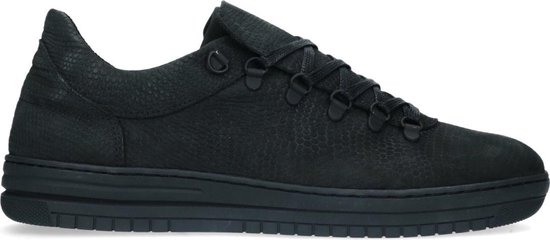 Manfield - Heren - Zwarte sneakers van nubuck - Maat 42 | Bestel nu!
