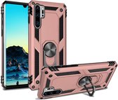 Huawei P30 Pro Hoesje - Anti-Shock Hybrid Armor met Kickstand Ring - Roségoud