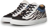 KUNOKA Selena zebra - Sneakers Dames - maat 36,5 - Wit Zwart Blauw Zebraprint