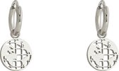 Oorbel around the world zilver