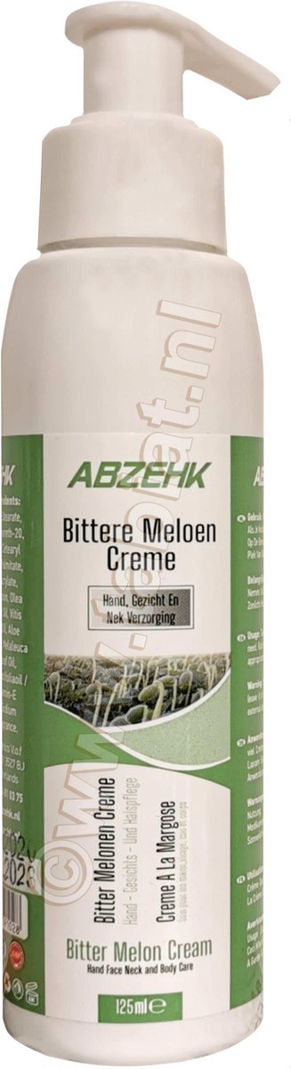 Abzehk Bittere Meloen Crème, inhoud 125ml.