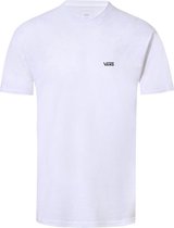Vans Left Chest Logo Tee Heren T-shirt - White/Black - Maat S
