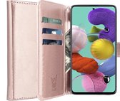 Samsung A51 Hoesje - Samsung Galaxy A51 Hoesje Book Case Leer Wallet - Roségoud
