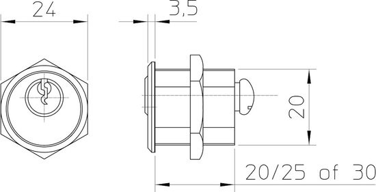 Corbin Automatencilinder - 30 mm - Nemef