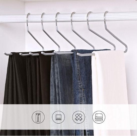 IDIMEX Atrix, Dressboy Clothes Rail Clothes Hanger Metal Pants Hanger in Grey