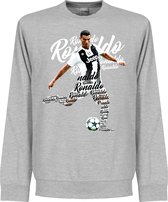 Ronaldo Juve Script Sweater - Grijs - 3XL