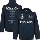 Engeland Cricket World Cup Winners Road to Victory Hoodie - Navy - S