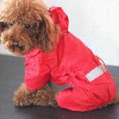 WiseGoods - Honden Regenjas - Reflecterende Regenjas Voor Honden - Zacht Ademende Honden Kleding - Rood - L