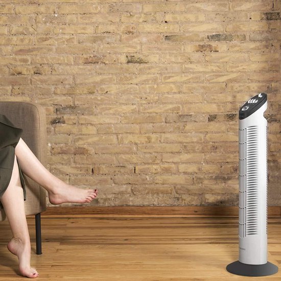 Cecotec Stille torenventilator - Toren ventilator staand - Timer - Wit