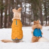 Thermo Warme Jas voor Honden - Reversible, Waterafstotend & Wasbaar - Kurgo Loft Jacket - in 4 kleuren in maten XS tot XL - Maat: Blauw/Oranje, Kleur: Medium