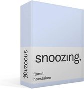 Snoozing - Flanel - Hoeslaken - Lits-jumeaux - 200x220 cm - Hemel