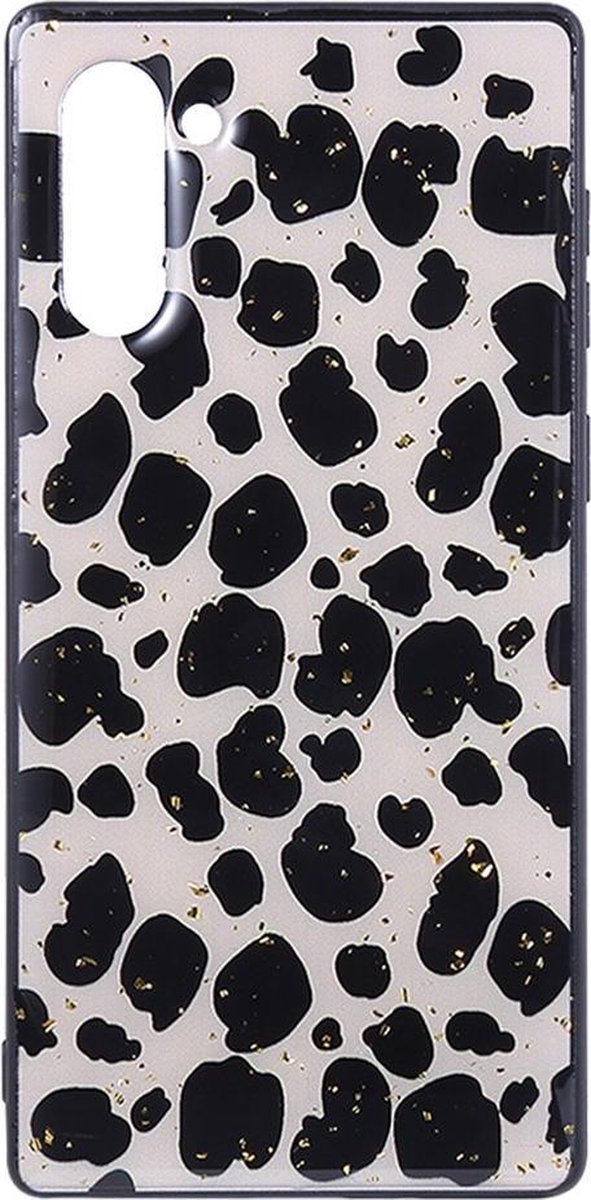 Shop4 - Geschikt voor Samsung Galaxy Note 10 Hoesje - Zachte Back Case Luipaard Bruin