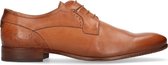 Sacha - Heren - Cognac leren veterschoenen met motiefje - Maat 43