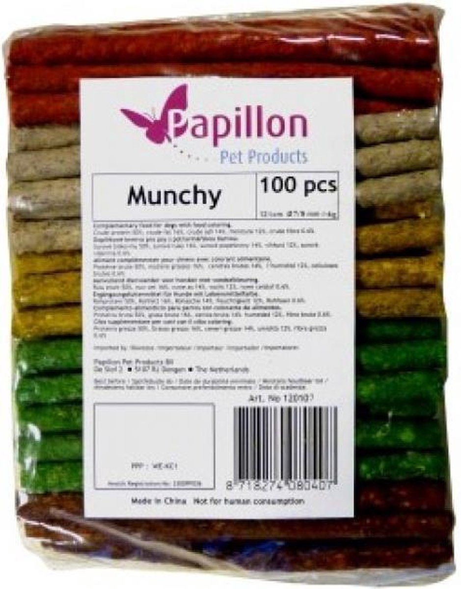 Munchy's 9/10 mm a 100 stuks - 5 verpakkingen - honden snoepjes - honden snacks -beloningssnoepjes hond